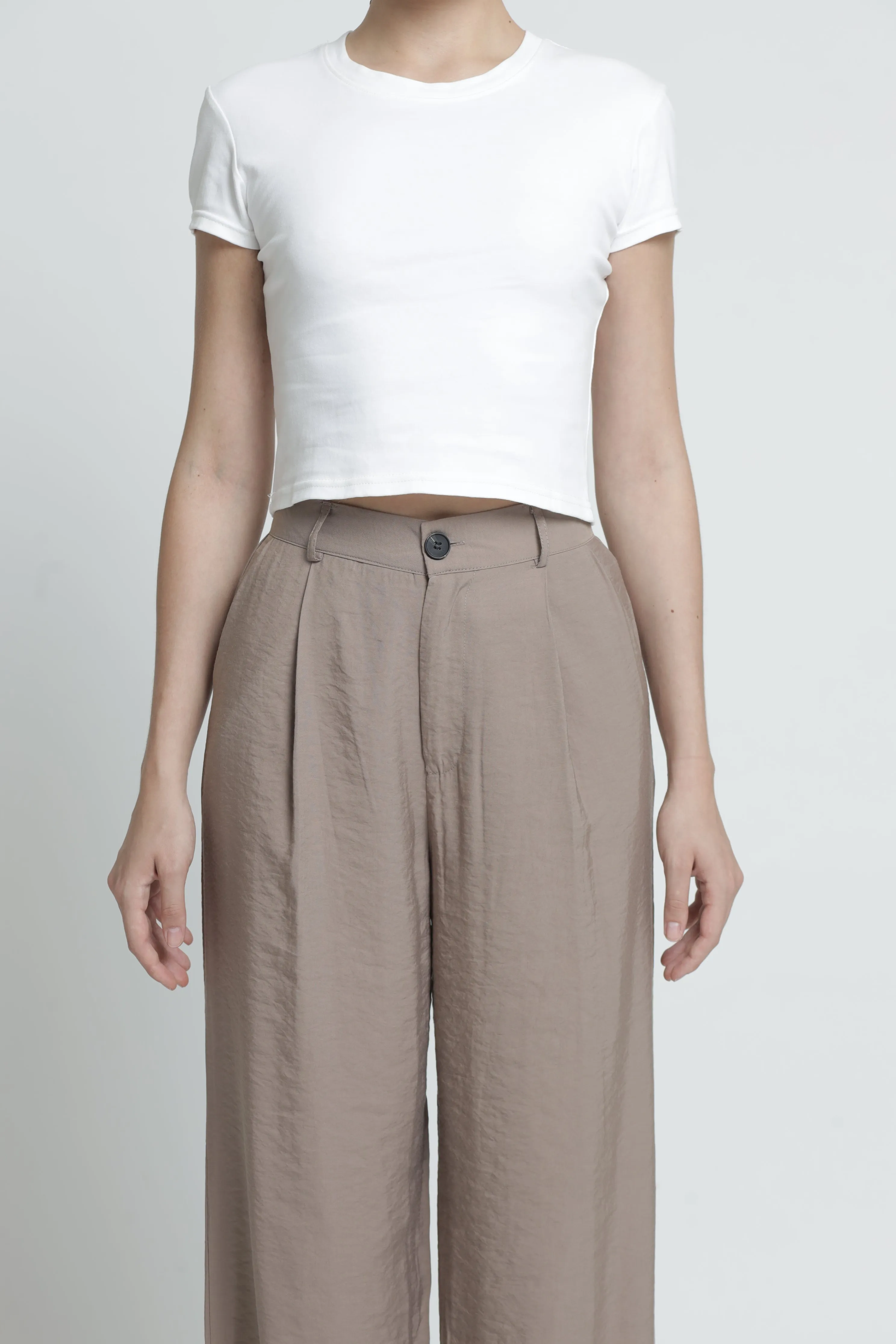 Taupe Fleur Loose Pants