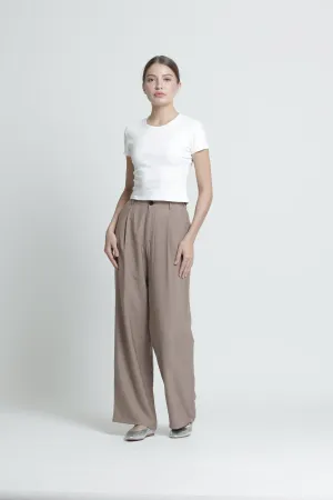 Taupe Fleur Loose Pants