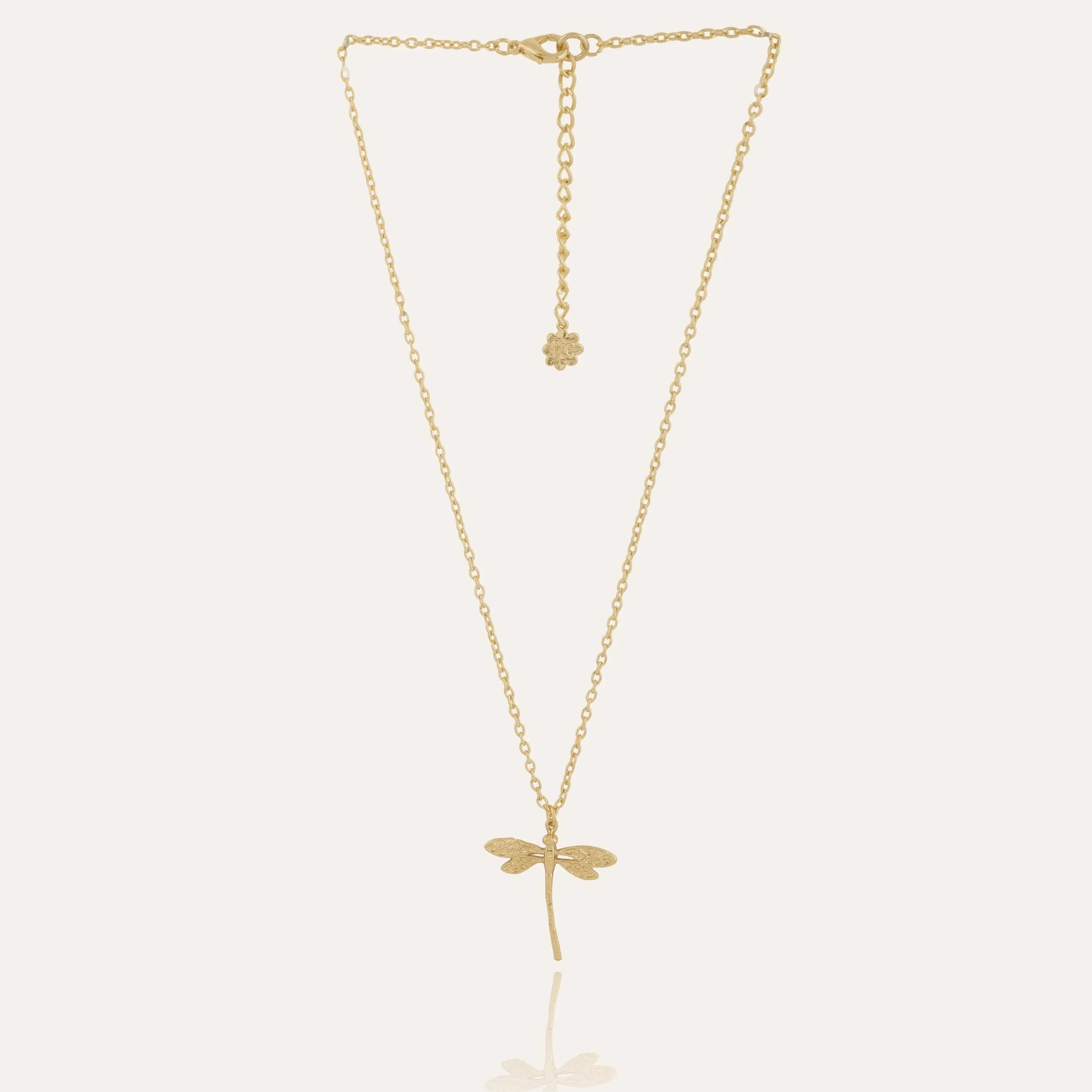 TFC Dragonfly Gold Plated Pendant Necklace