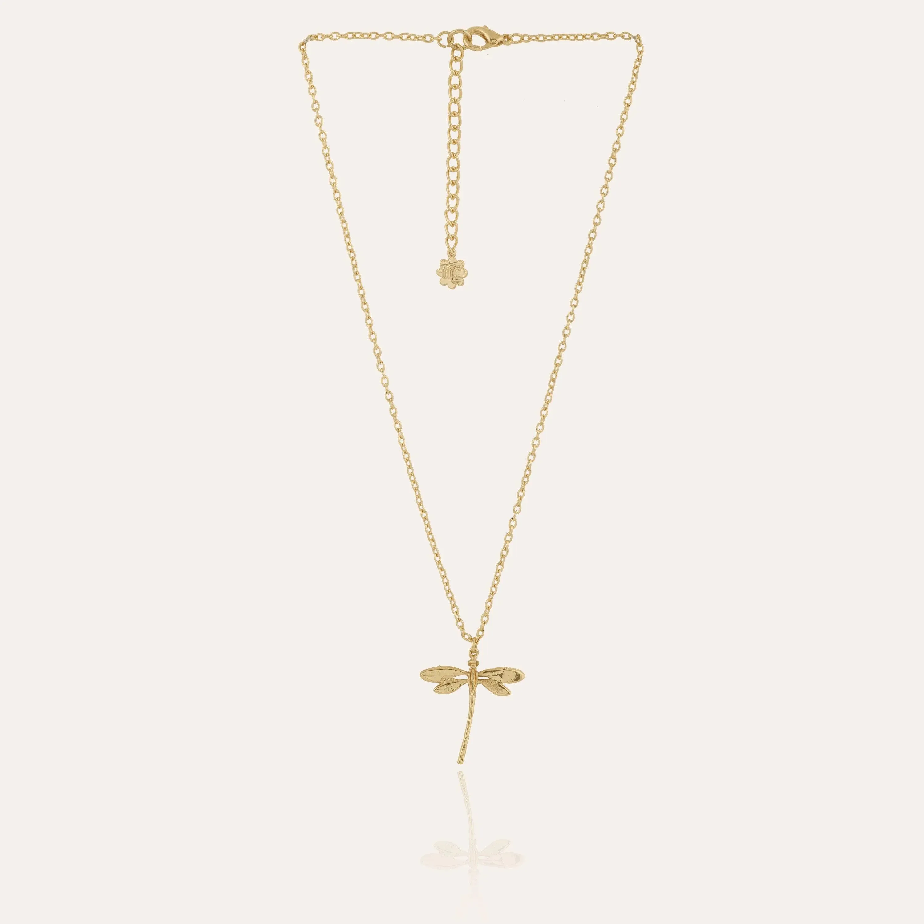 TFC Dragonfly Gold Plated Pendant Necklace