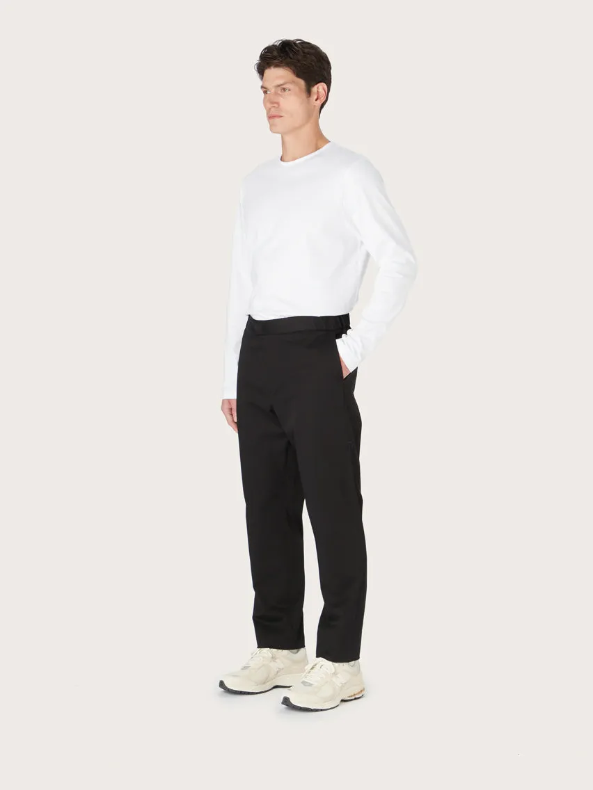 The 24 Trouser Relaxed Fit || Black | Stretch Cotton