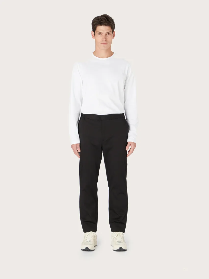 The 24 Trouser Relaxed Fit || Black | Stretch Cotton