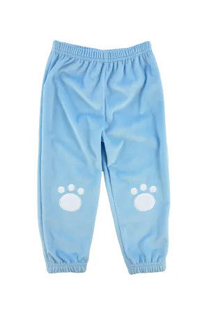 Velour Jogger Pants With Pawprints