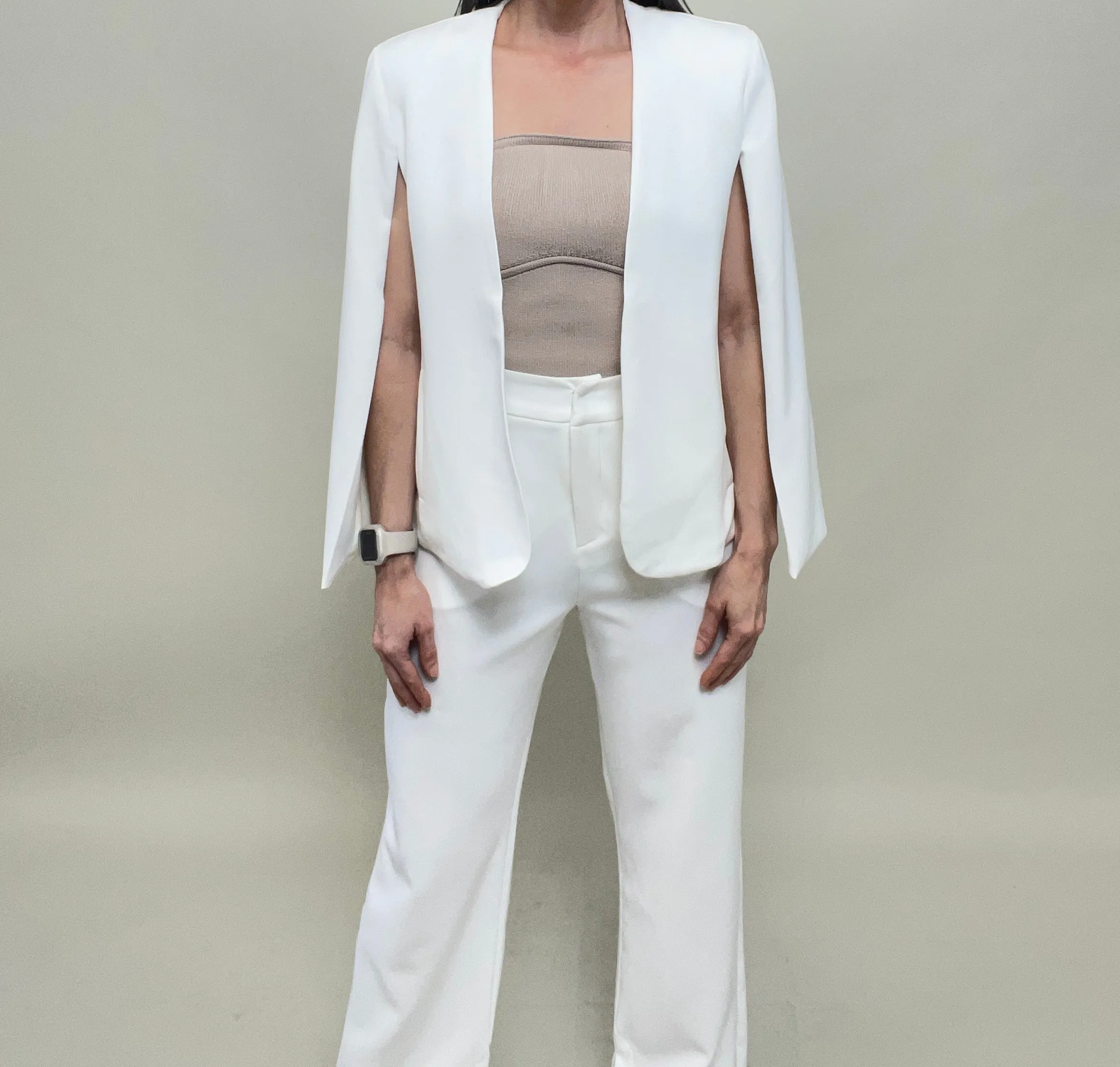 Yesenia Blazer & Pant Set White